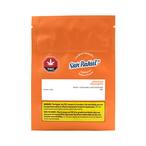 San Rafael '71 Sour Peach Live Resin Soft Chews - San Rafael '71 Sour Peach Live Resin Soft Chews