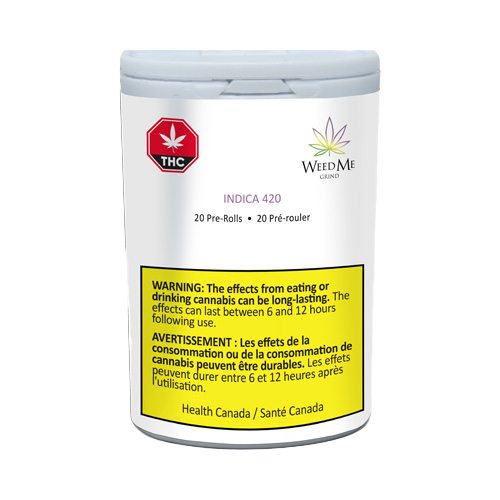 Weed Me Grind Indica 420 Pre-Roll - Weed Me Grind Indica 420 Pre-Roll