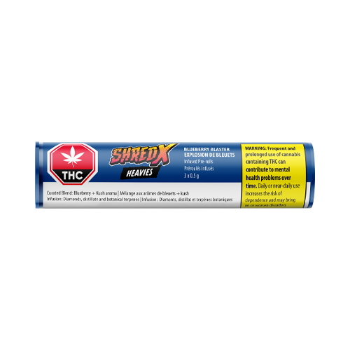 SHRED X Blueberry Blaster Heavies Infused Pre-Roll - SHRED X Blueberry Blaster Heavies Infused Pre-Roll