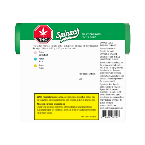 Spinach Fully Charged Beach Party Pack Infused Pre-roll - Spinach Fully Charged Beach Party Pack Infused Pre-roll