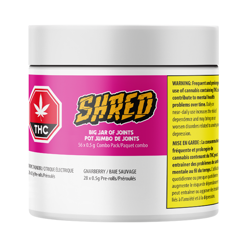 SHRED Big Jar of Joints: Tropic Thunder + Gnarberry Pre-Roll - SHRED Big Jar of Joints: Tropic Thunder + Gnarberry Pre-Roll