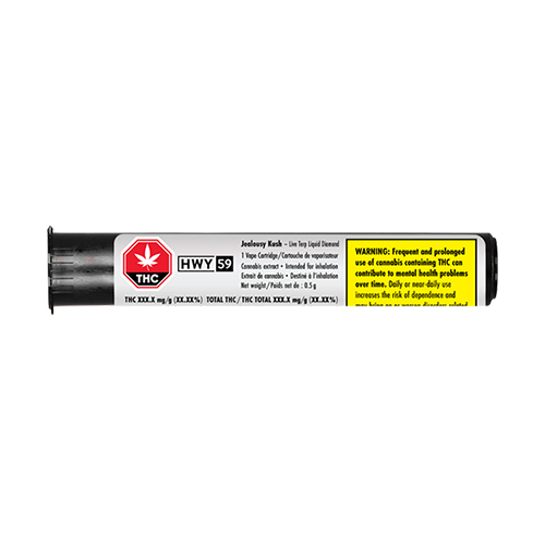 HWY 59 Jealousy Kush Live Terp Liquid Diamond 510 Vape Cartridge - HWY 59 Jealousy Kush Live Terp Liquid Diamond 510 Vape Cartridge