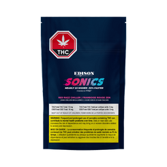 Link to Edison Sonics Red Razz Chiller 1:1 CBD+THC Sativa Nano Soft Chews