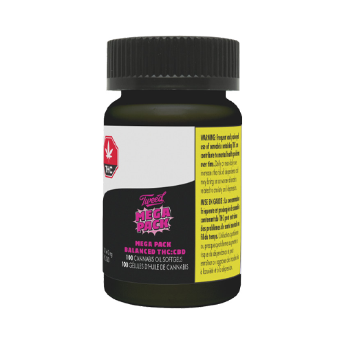 Tweed Mega Pack Balanced THC:CBD 1:1 Capsules - Tweed Mega Pack Balanced THC:CBD 1:1 Capsules