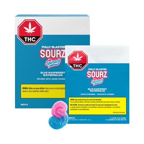 Spinach Sourz Fully Blasted Blue Raspberry Watermelon Soft Chews - Spinach Sourz Fully Blasted Blue Raspberry Watermelon Soft Chews