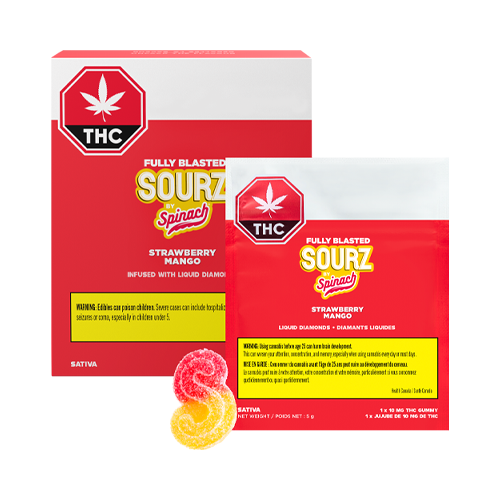 Spinach SOURZ Fully Blasted Strawberry Mango Soft Chews - Spinach SOURZ Fully Blasted Strawberry Mango Soft Chews