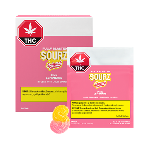 Spinach SOURZ Fully Blasted Pink Lemonade Soft Chews - Spinach SOURZ Fully Blasted Pink Lemonade Soft Chews
