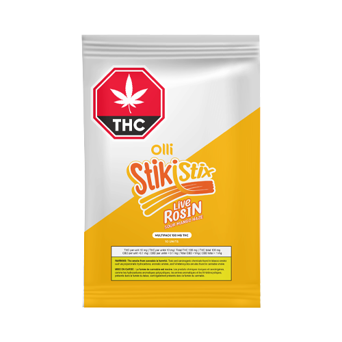 Olli StikiStix Sour Mango Haze 100 THC Multipack Rosin Soft Chews - Olli StikiStix Sour Mango Haze 100 THC Multipack Rosin Soft Chews